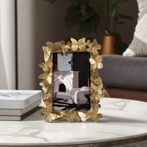 4×6 BUTTERFLIES PHOTO FRAME, GOLD