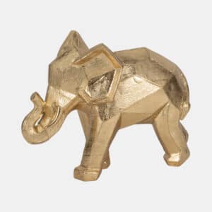 9″ GEOMETRIC ELEPHANT, GOLD