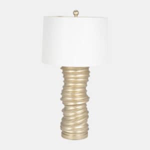 28″ STACKING RINGS TABLE LAMP, CHAMPAGNE