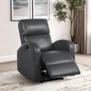 GRANT UPHOLSTERED POWER RECLINER CHAIR GREY