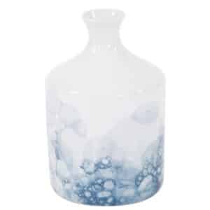 BLUE & WHITE PORCELAIN BOTTLE VASE, SMALL