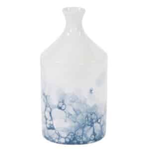 BLUE & WHITE PORCELAIN BOTTLE VASE, LARGE