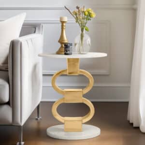 24″ DEPHINE GOLD LINK TABLE