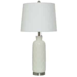 IVORY CERAMIC TABLE LAMP