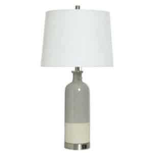 LIGHT GRAY BLUE TABLE LAMP