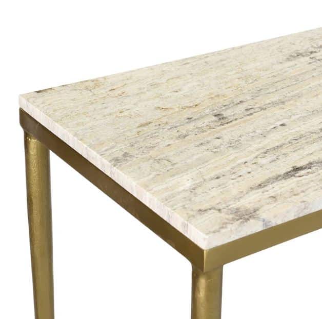 ARLON CONSOLE WITH TRAVERTINE - Image 2