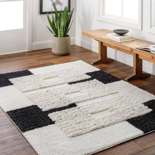 HUDSON BLOCK SHAG RUG  5’3″ x 7′