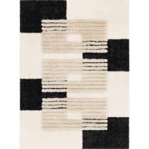 HUDSON BLOCK SHAG RUG  5’3″ x 7′