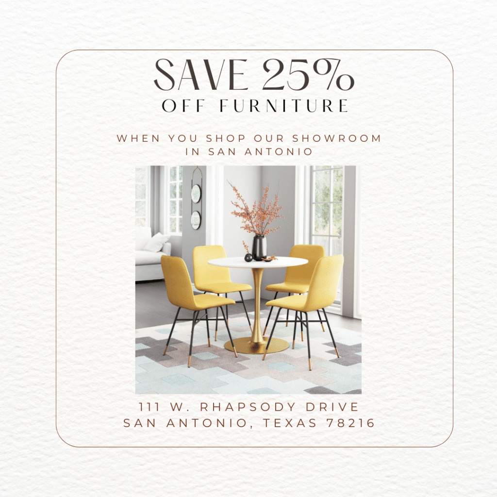 save 25% showroom shopping