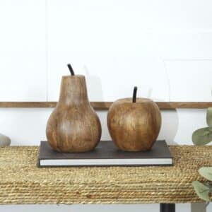 MANGO WOOD PEAR SCULPTURE