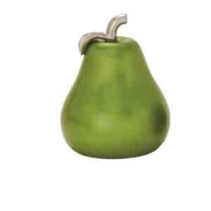 GREEN CERAMIC PEAR SCULPTURE