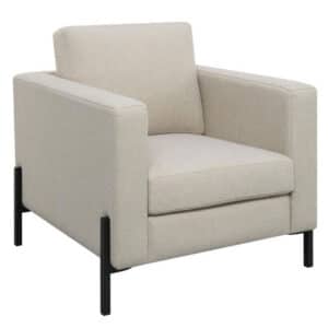 TILLY UPHOLSTERED TRACK ARM ACCENT CHAIR, OATMEAL