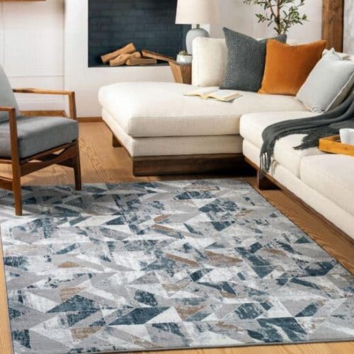 ALLEGRO RUG, BLUE    5’3″ x 7′