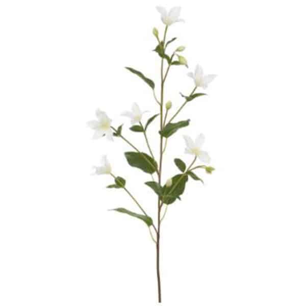 33" REAL TOUCH CLEMATIS SPRAY, WHITE