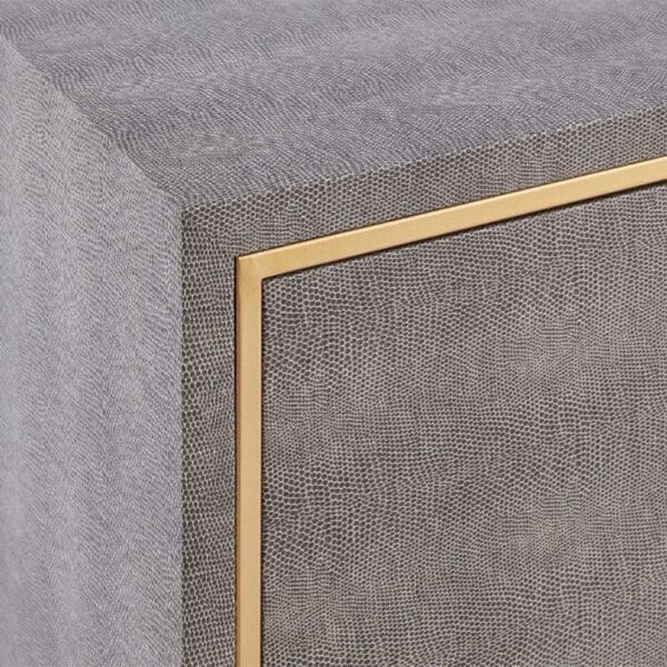 EDINBURGH FAUX SHAGREEN NIGHT STAND - Image 3