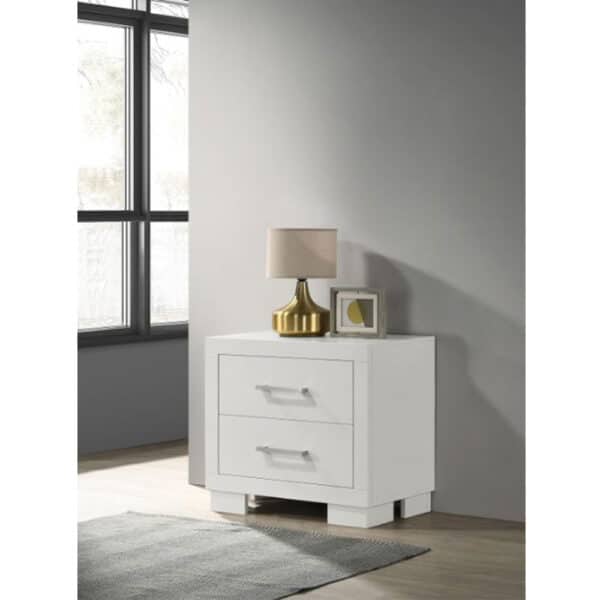JESSICA 2-DRAWER NIGHTSTAND, WHITE - Image 2