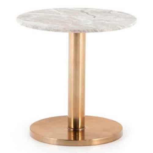 GOLD METAL SIDE TABLE