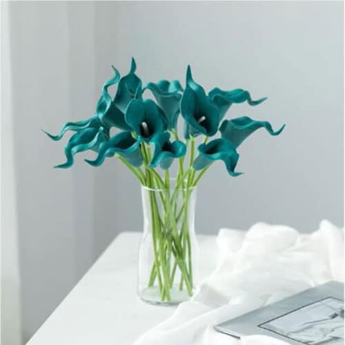 11″ AQUA CALLA LILY BOUQUET