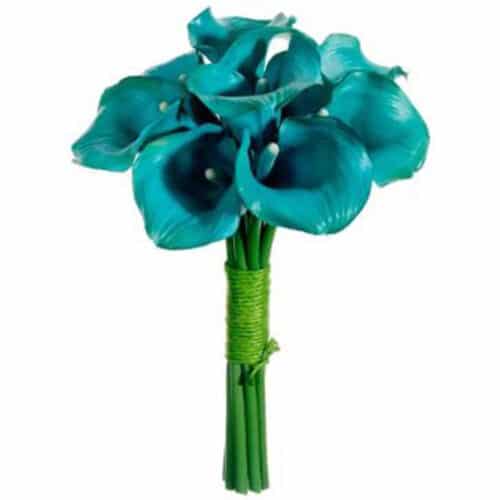 11″ AQUA CALLA LILY BOUQUET