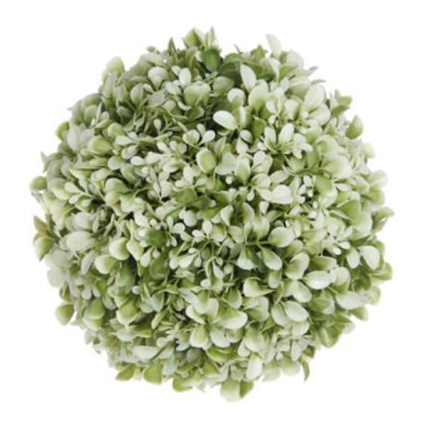 7.5' GEEN & CREAM  BOXWOOD ORB