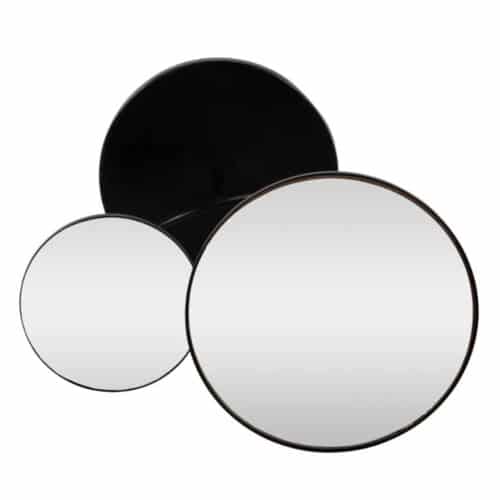 METAL 2 -TIERED SIDE TABLE W/ MIRROR TOP