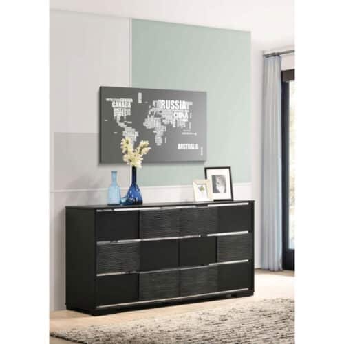 BLACKTOFT 6 DRAWER BLACK DRESSER