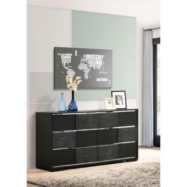 BLACKTOFT 6 DRAWER BLACK DRESSER - Image 2