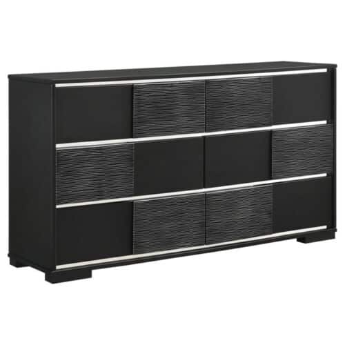 BLACKTOFT 6 DRAWER BLACK DRESSER