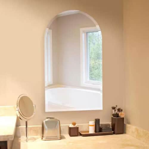 ARCHED TOP FRAMELESS MIRROR