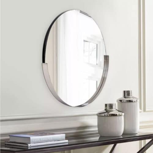 DANTE ROUND SILVER MIRROR