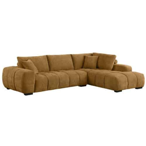 CAMACHO UPHOLSTERED CHAISE SECTIONAL SOFA, AMBER