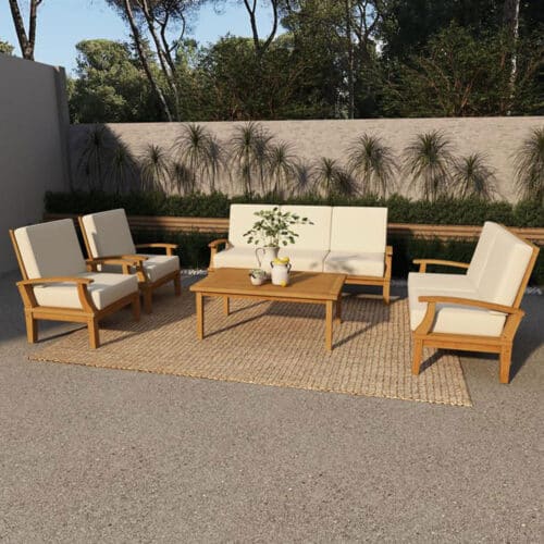 TEAK WOOD  OUTDOOR SEATING SET OF 5