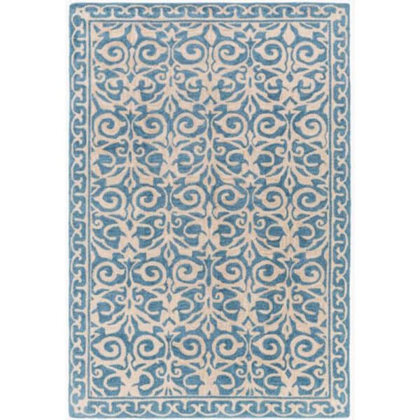 BLUE SAMUAL  HANDMADE RUG    5' x 7'6"