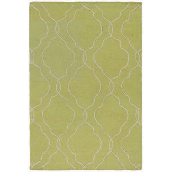 LIGHT GREEN SEABROOK HAND MADE RUG    2' x 3'