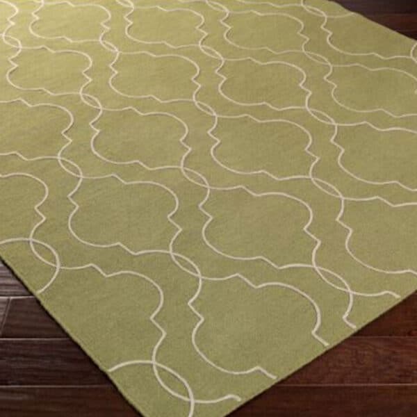 GREEN SEABROOK HANDMADE RUG   3'6" x 5'6" - Image 2