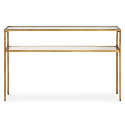 WARM GOLD IRON CONSOLE TABLE