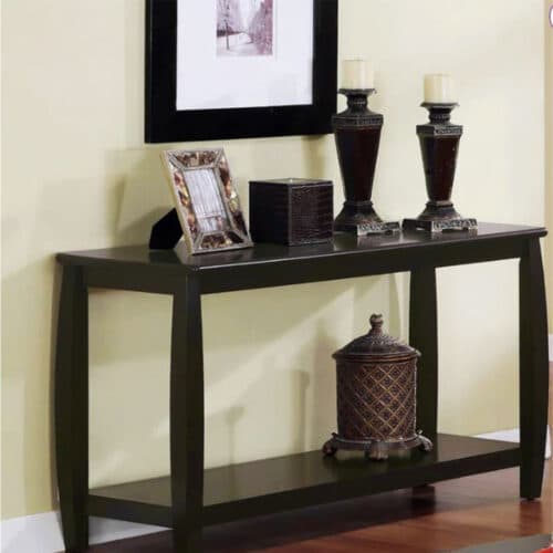 DARK WOOD CONSOLE TABLE