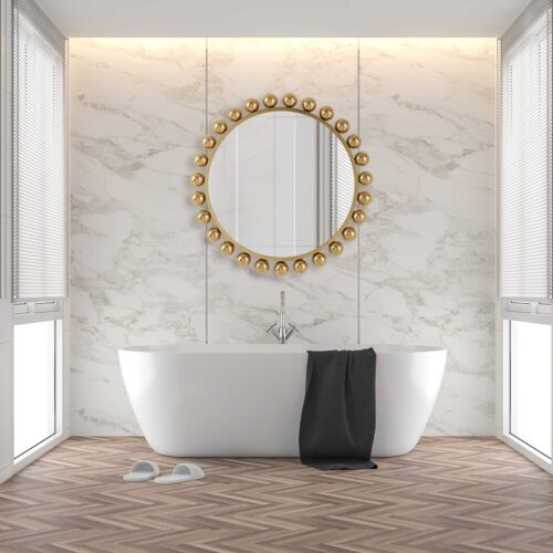 34″ ROUND MIRROR WITH HEMISPHERES