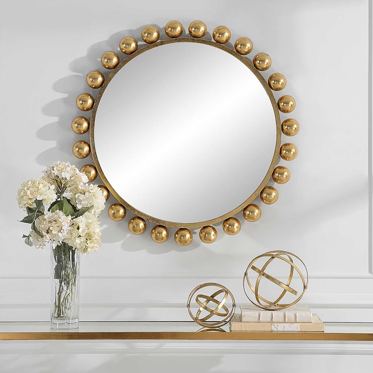 34" ROUND MIRROR WITH HEMISPHERES - Image 4