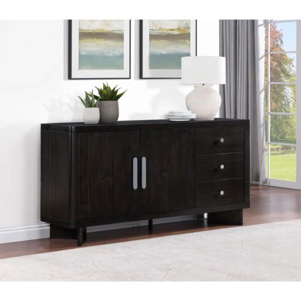 HATHAWAY 3-DRAWER SIDEBOARD BUFFET CABINET - Image 2