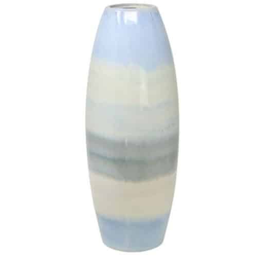 14.5″ BLUE MULTICOLOR CERAMIC CONE VASE