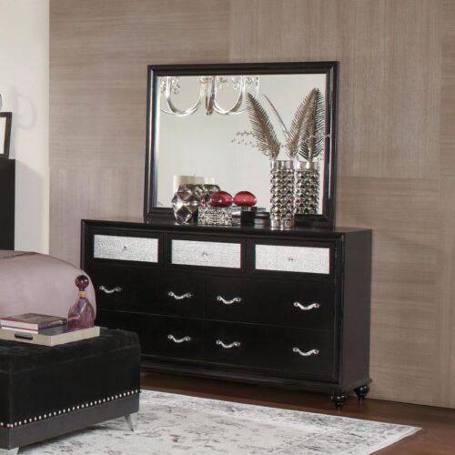 BARZINI 7-DRAWER DRESSER BLACK