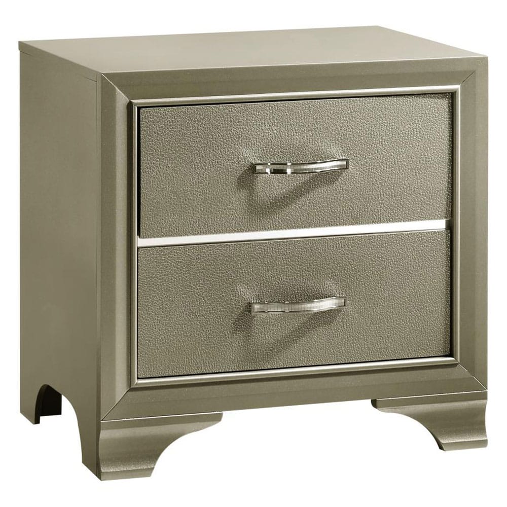 BEAUMONT 2-DRAWER NIGHTSTAND CHAMPAGNE