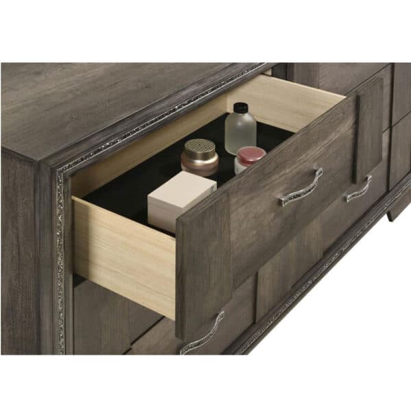JANINE 6- DRAWER GREY DRESSER - Image 5