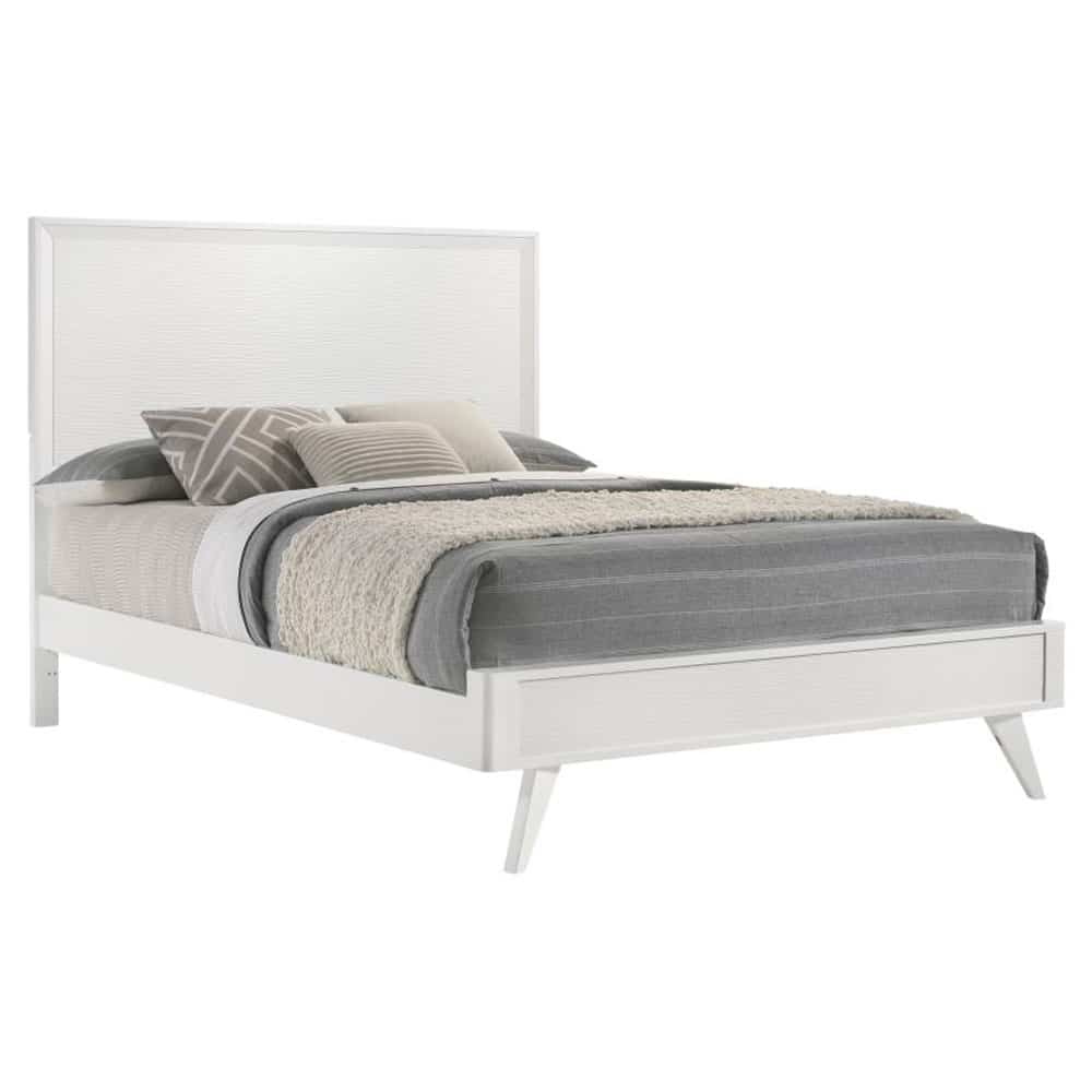 JANELLE WOOD EASTERN KING PANEL BED WHITE