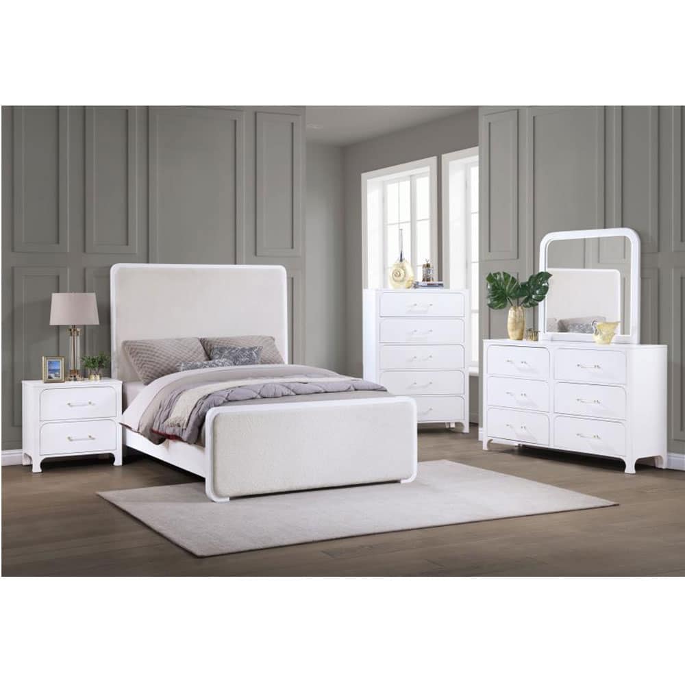 ANASTASIA 2-DRAWER NIGHTSTAND PEARL WHITE - Image 3