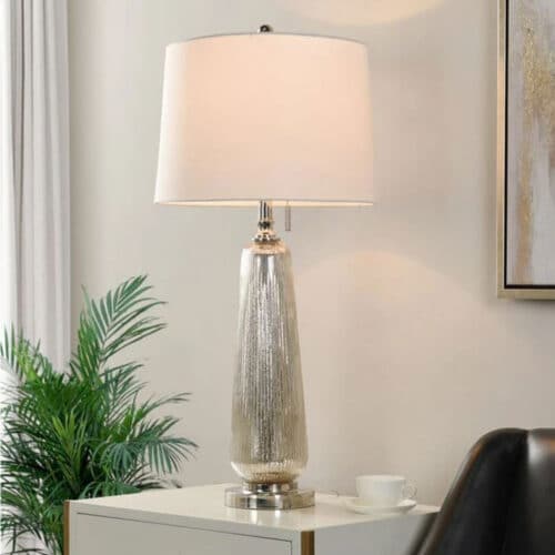 33″ GLASS TABLE LAMP