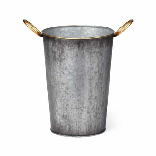 MEDIUM LILLIAN GALVANIZED PLANTER