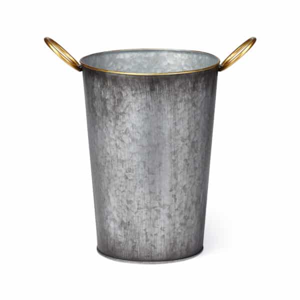 MEDIUM LILLIAN GALVANIZED PLANTER