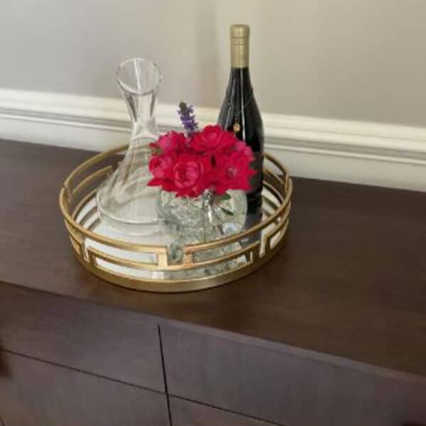 EPIC GOLD GEOMETRIC MIRROR TRAY - Image 2